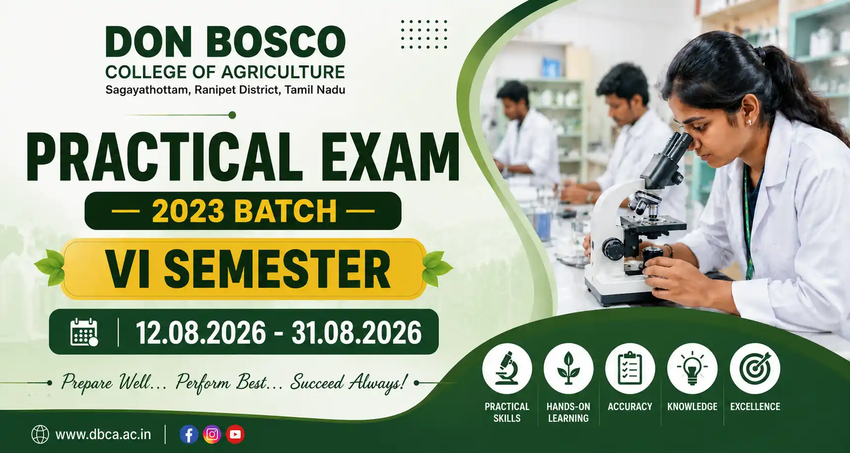 Practical Examination - 2023 Batch - VI Semester